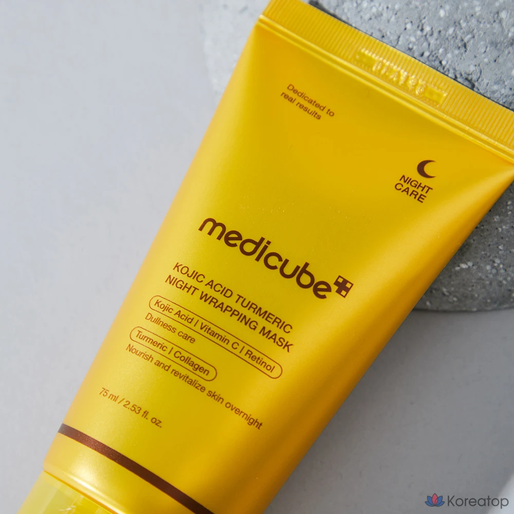 Ночная обертывающая маска Medicube Kojic Acid Turmeric Night Wrapping Mask, 75 мл, 4 шт., фото 5