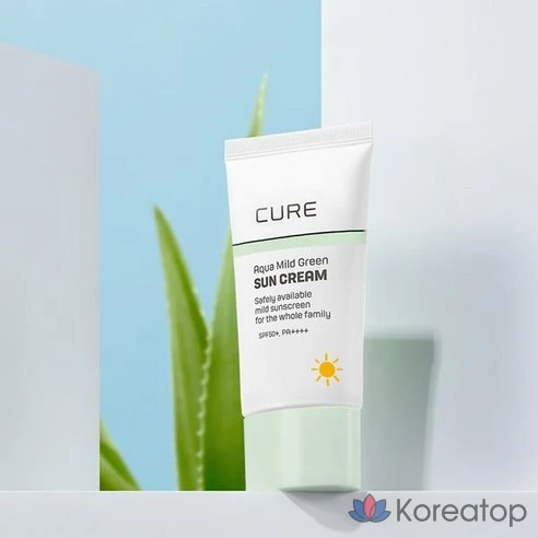Солнцезащитный крем Kim Jung-moon Aloe Cure Aqua Mild Green SPF50+ PA++++
