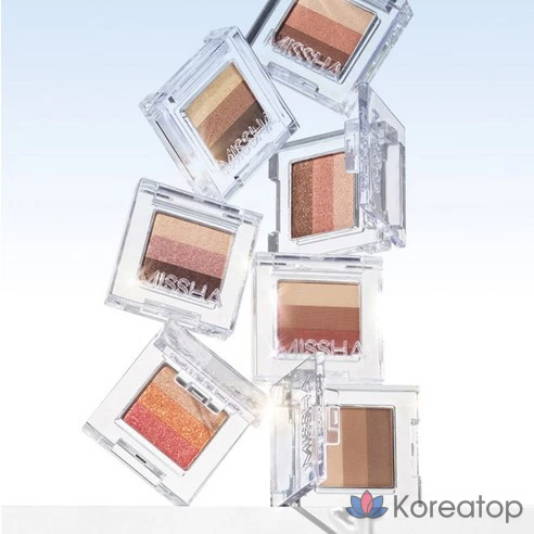 Тени для век Missha Triple Shadow № 14 Dewy Apricot