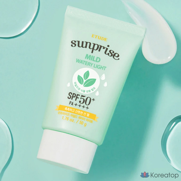 Солнцезащитный гель Etude House Sunprise Mild Watery Light SPF50+ PA++++, 50 г, 1 шт.