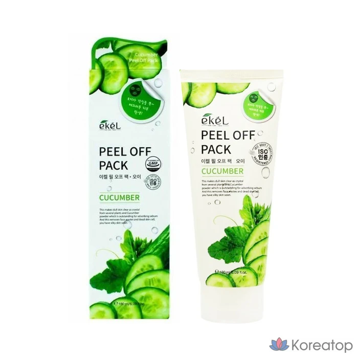 Ekel Peel-Off Pack Cucumber 180g Sebum Pore Intensive Care, 1 Pack, 2 Pack