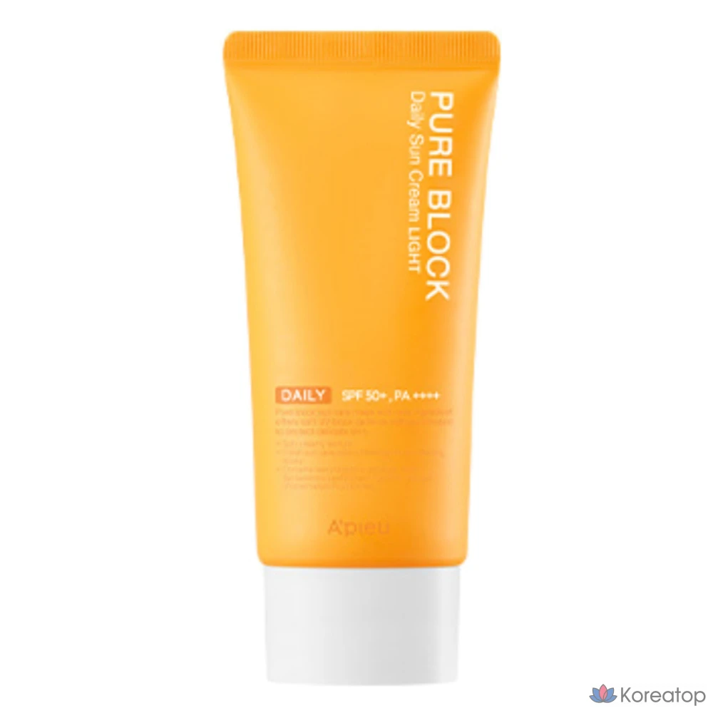 Солнцезащитный крем A'Pieu Pure Block Natural Daily Sunscreen Light SPF50+ PA++++, 50 мл, 1 шт.
