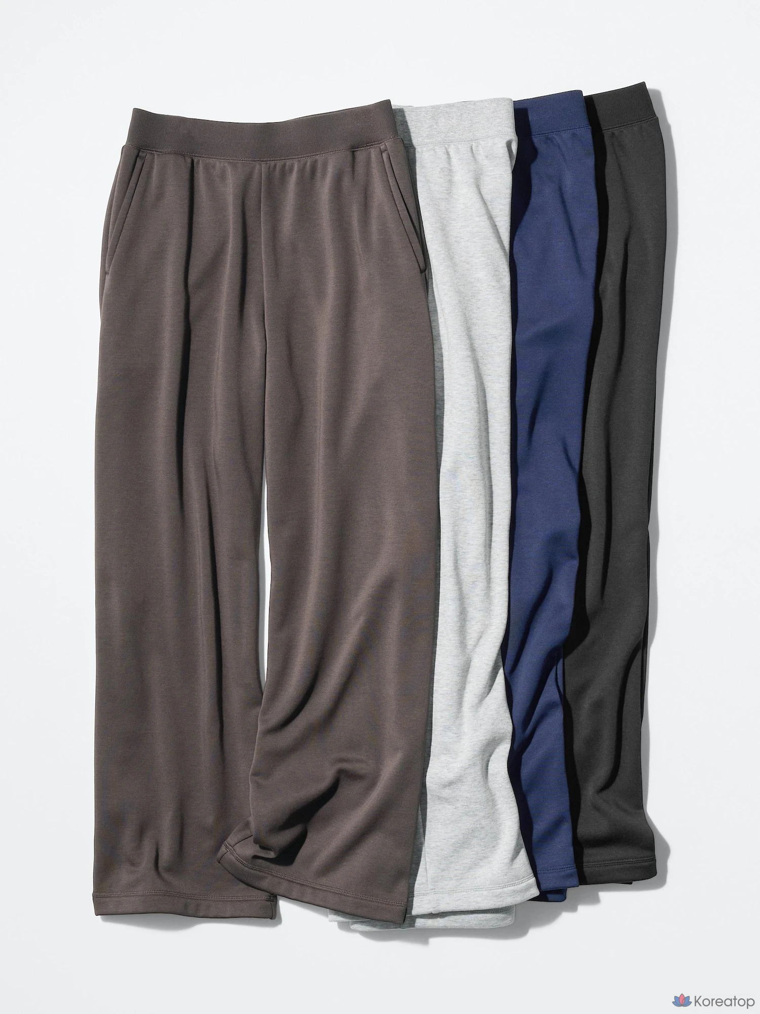 Брюки Uniqlo Warm Boa Sweat Wide Pants, длина 74-77 см