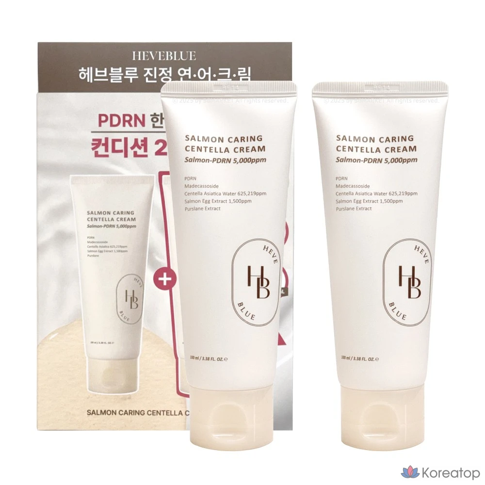 Крем HEVEBLUE Salmon Caring Centella Cream, 1 шт., 200 мл