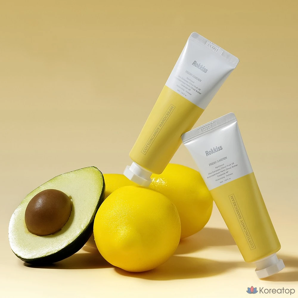 Крем для рук Rokkiss Cotton Candy: Lovely Rose 50 г + Fresh Garden 50 г + Fresh Berry 50 г + Cotton Milky 50 г, 1 упаковка