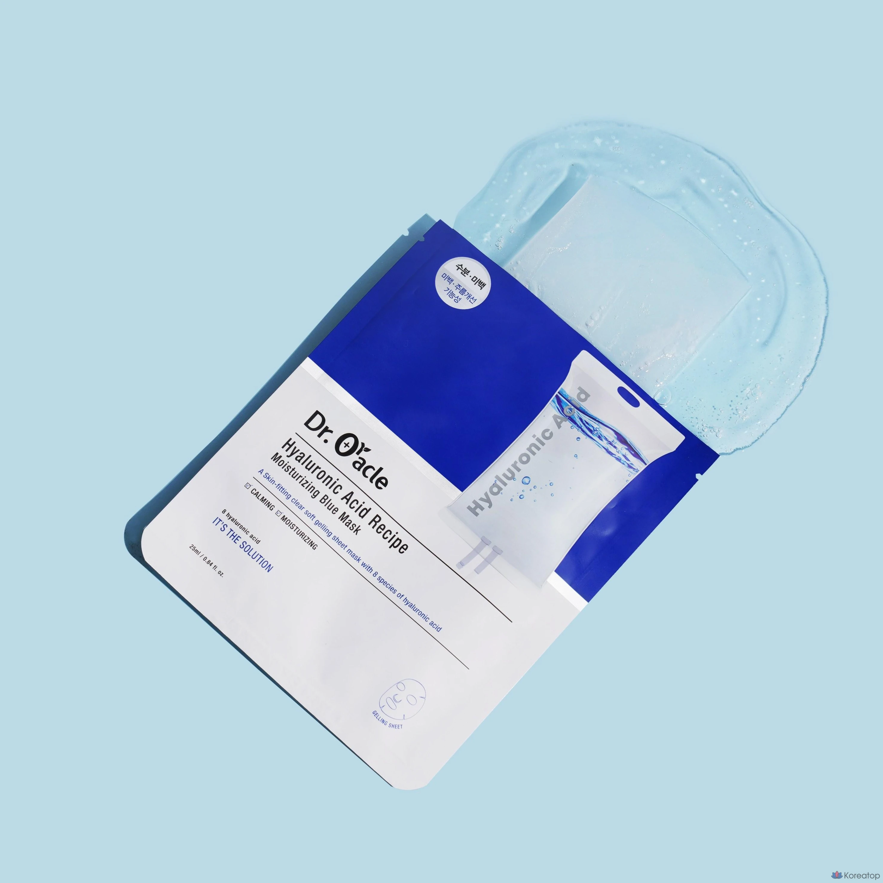 Тканевая маска для лица Dr. Oracle Hyaluronic Acid Recipe Blue Mask, 20 шт., фото 4