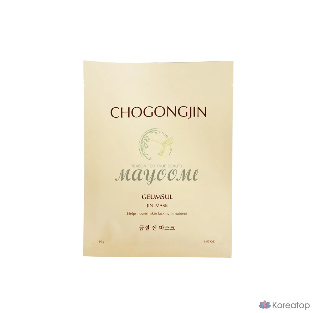 Маска Missha Chogongjin Gold Snow Jin, 30 г, 1 шт., 1 упаковка.