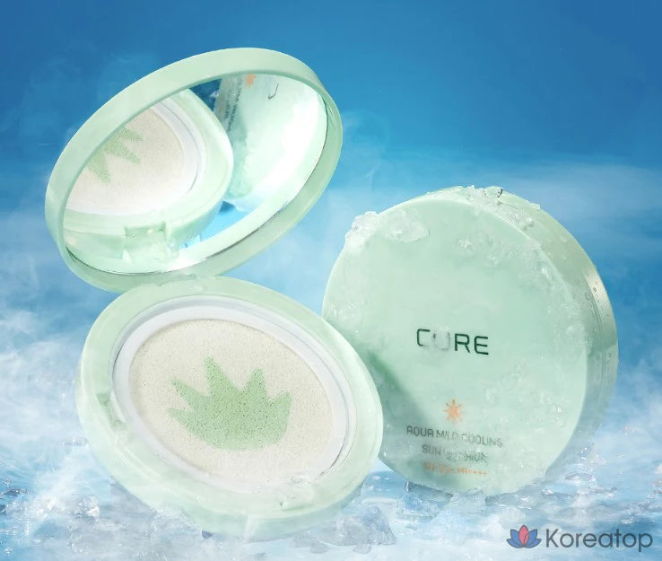 Солнцезащитный крем-кушон KIM JEONG MOON Aloe La Sense Loe Cure Aqua Mild Cooling Sun Cushion SPF50+ PA++++, 25 г, 1 шт.