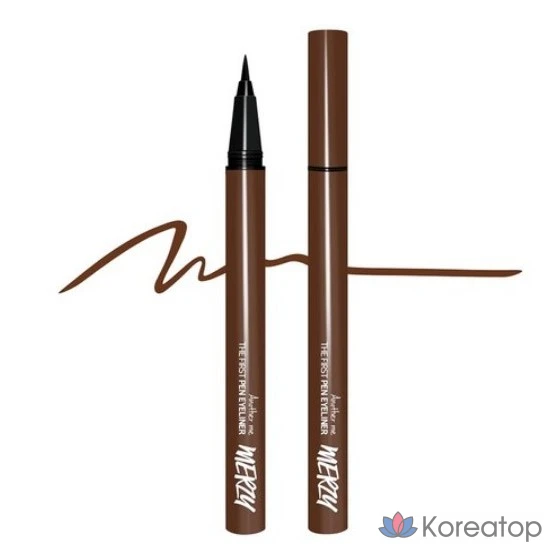 Подводка для глаз MERZY The First Pen Eyeliner, оттенок Coffee Bean, 0.5 г, 1 шт.