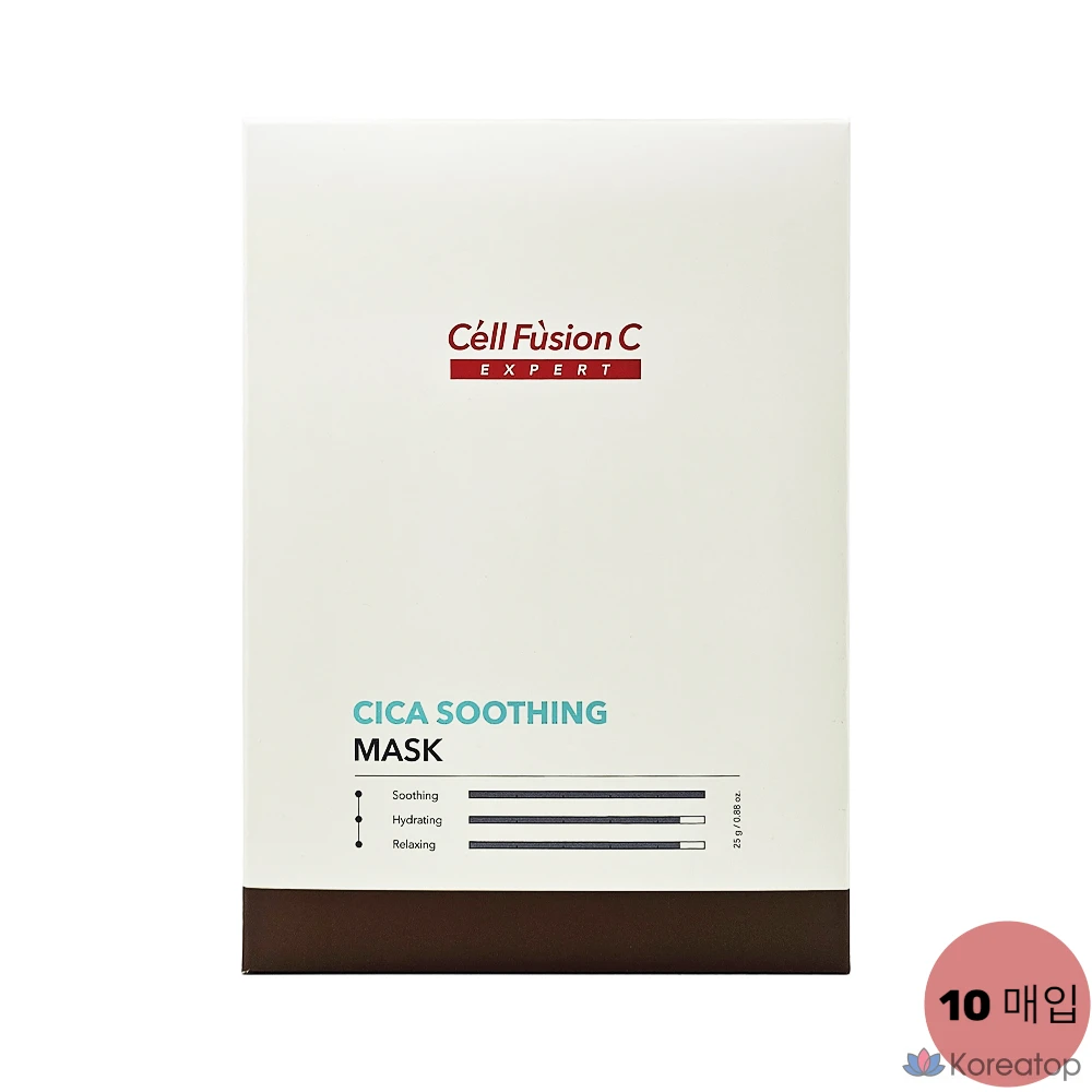 Успокаивающая маска Cellfusion C Expert Cica, 25 г, 10 листов, 1 коробка, 10 штук, 1 шт.