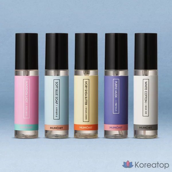 Мягкое голубое мыло MUMCHIT 70 мл, парфюмерная композиция для тканей Stop Fabric Perfume Ivory с маслом ши 70 мл, 1 шт.