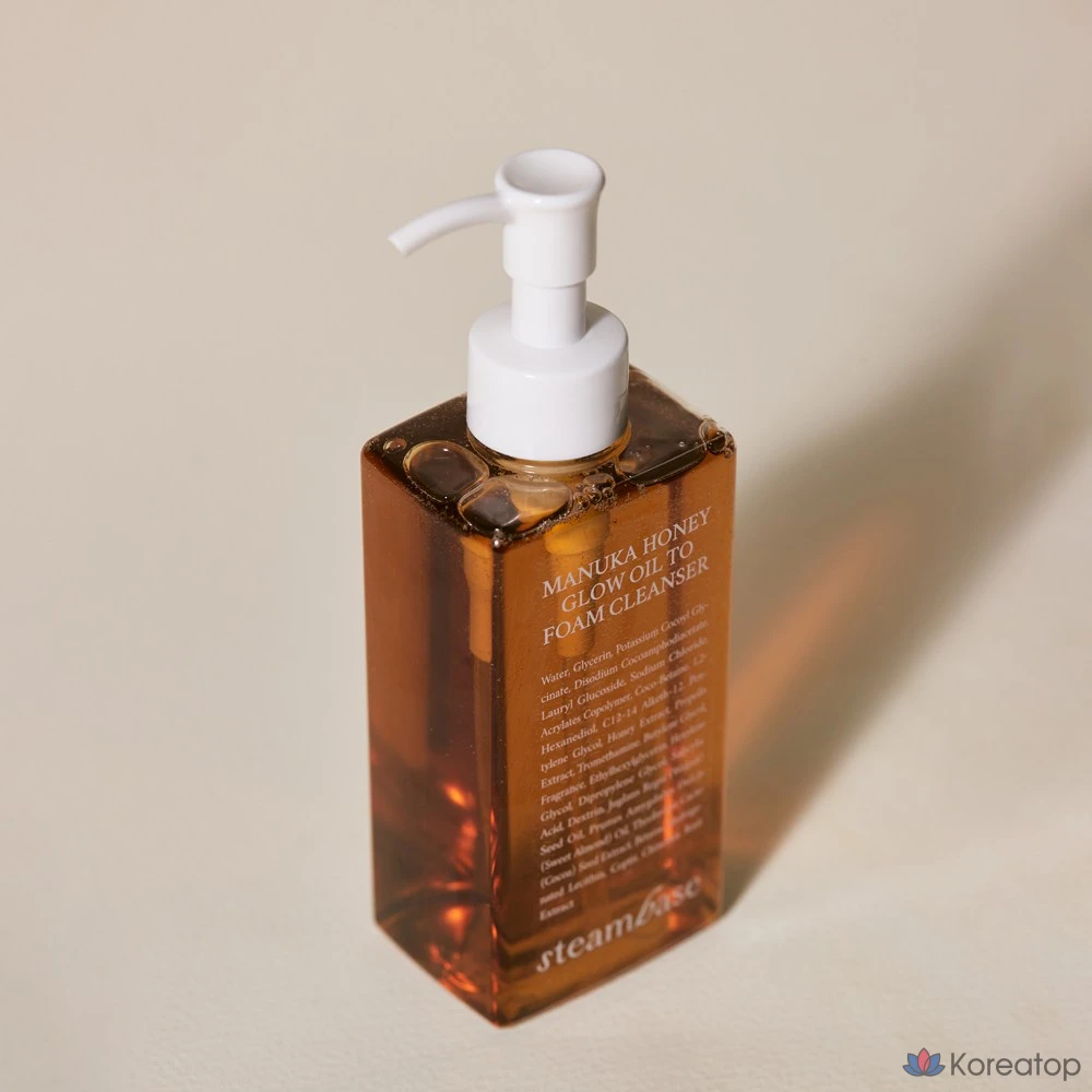 Очищающее средство для лица Steambase Manuka Honey Glow Oil-to-Foam Cleanser, 1 шт., 215 мл