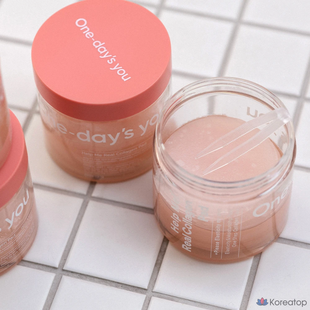 Гелевые подушечки One-Day's You Help Me с настоящим коллагеном, 130 мл, 70 листов, 1 упаковка.