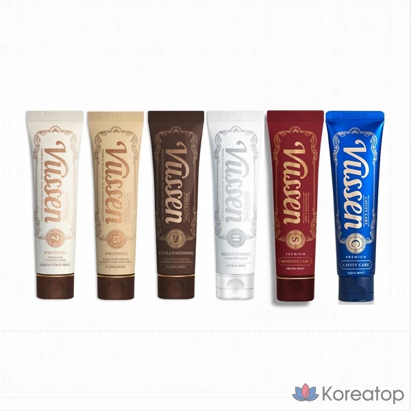 Зубная паста Vussen Osstem Toothpaste Toothbrush 1:1 Gift Set (зубная паста 1 шт., зубная щетка 1 шт., футляр, пакет), 80 мл, 1 шт.