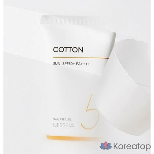 Солнцезащитный крем Missha All Around Safe Block Cotton SPF50+ PA++++