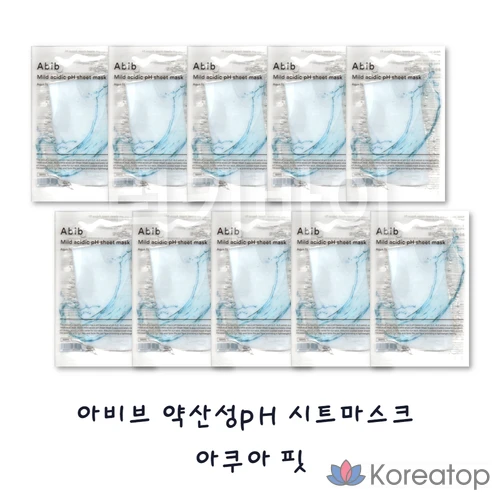 Тканевая маска для лица Abib с мягким кислым pH, Aqua Fit, 1 упаковка, 10 штук