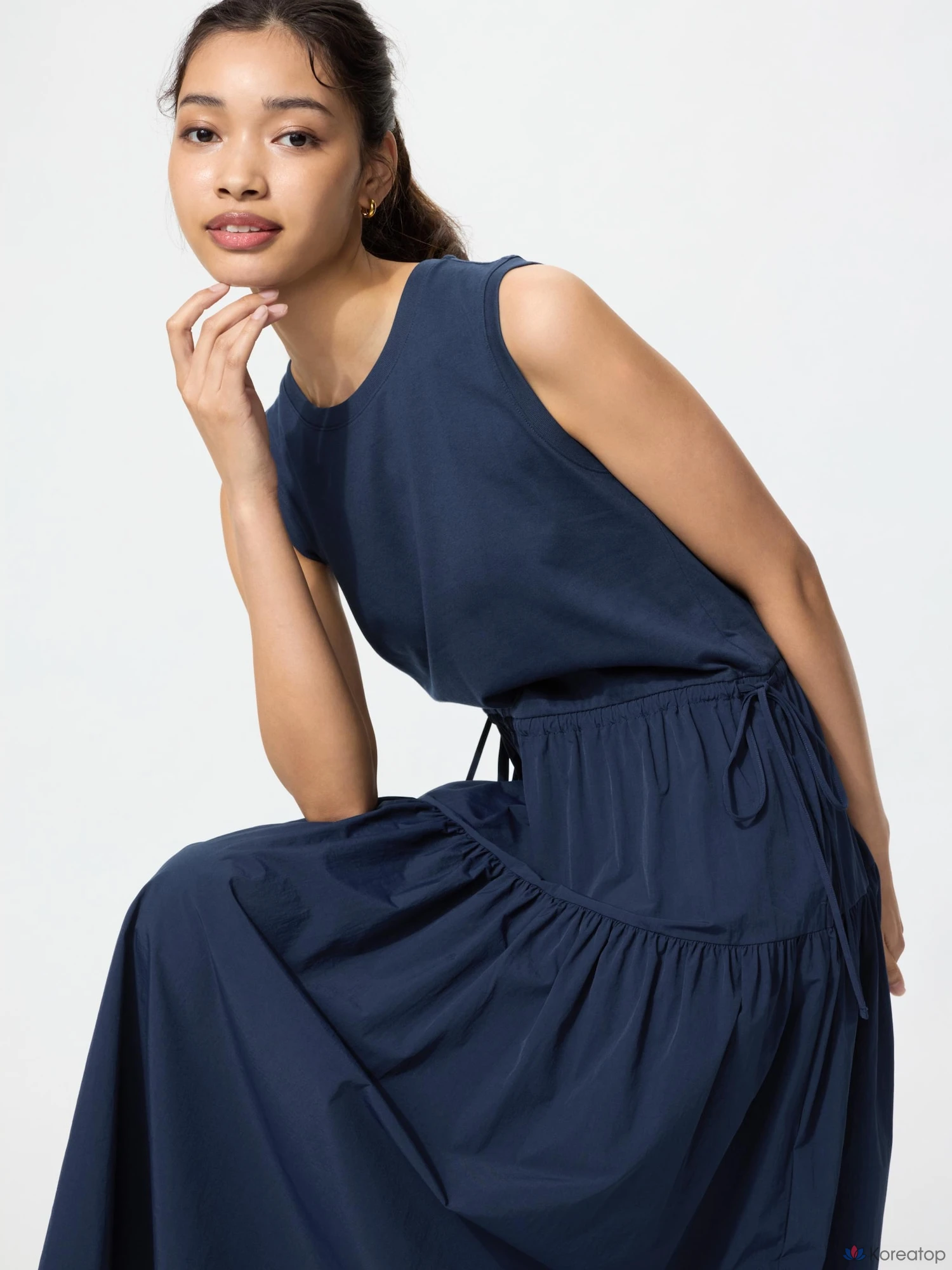 Платье Uniqlo Combination Tiered Dress Sleeveless