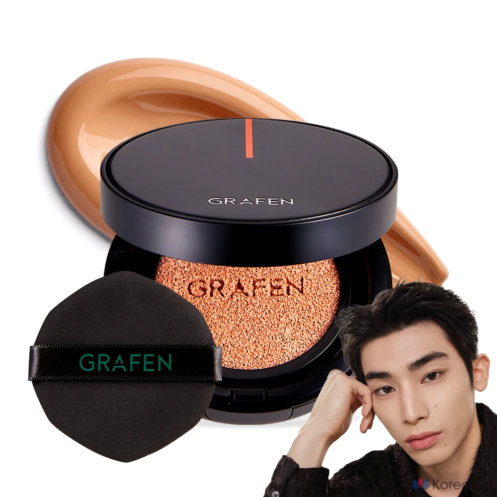 Тональный крем-кушон GRAFEN Men's Handsome Cover Cushion Face Makeup, 14 г, № 3, 1 шт.