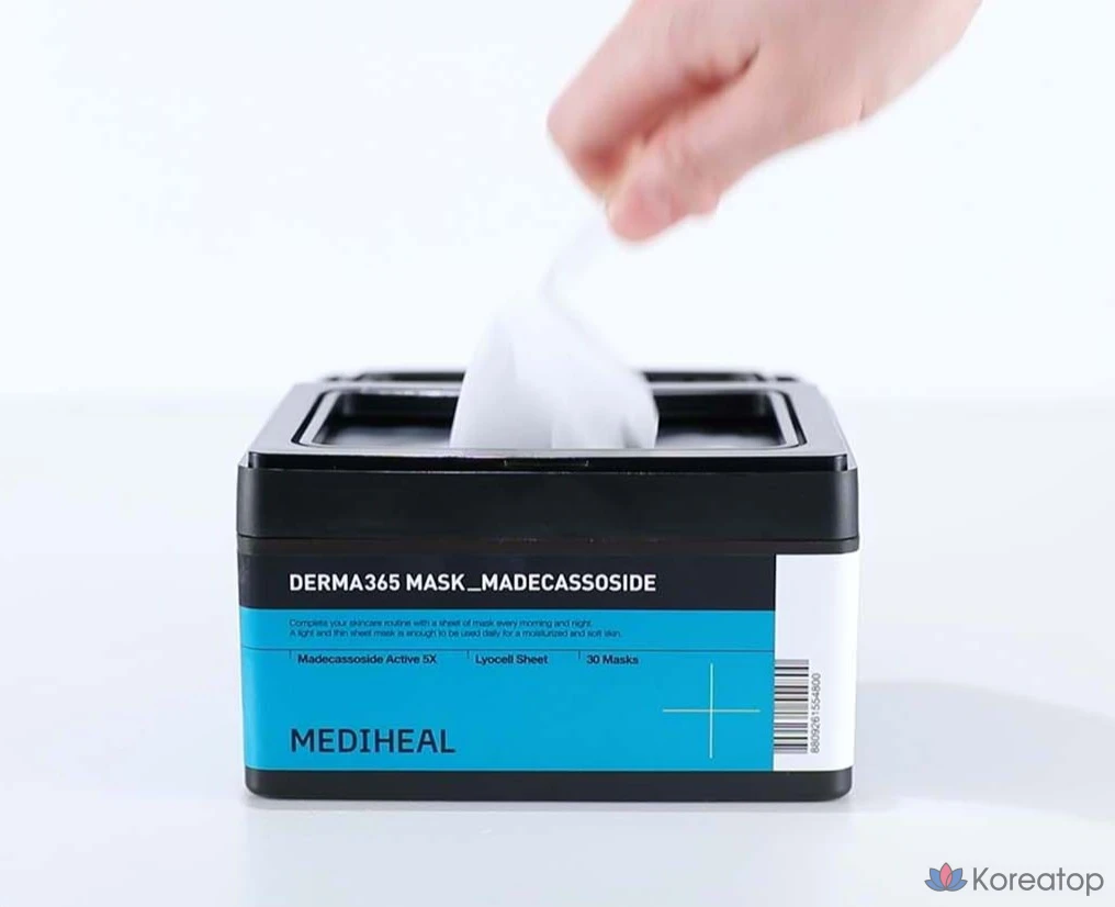 Маска Mediheal Derma365 с мадекассозидом, 30 штук, 1 упаковка.