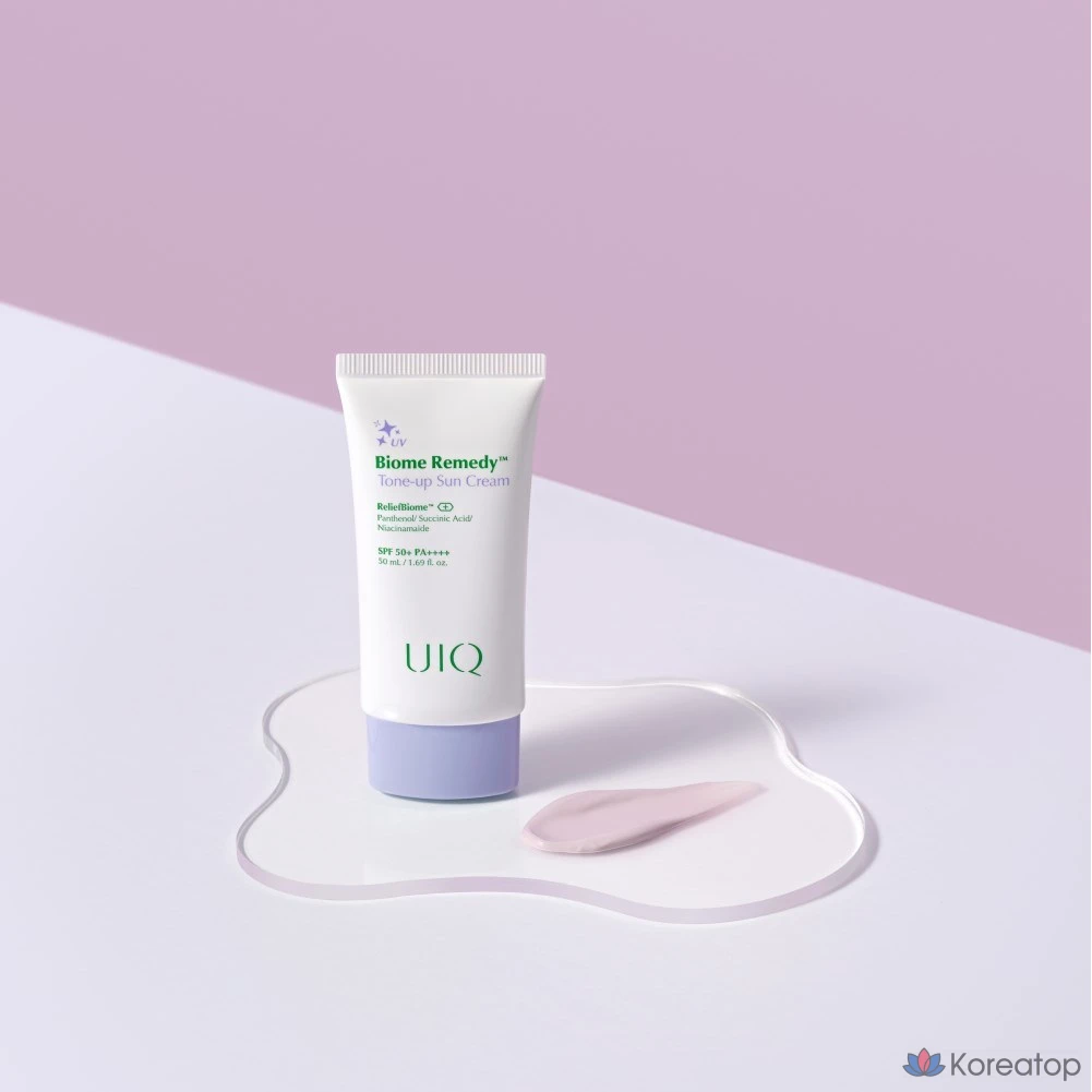 Солнцезащитный крем UIQ Biome Remedy Tone-Up (фиолетовый), 50 мл, 1 шт., фото 4