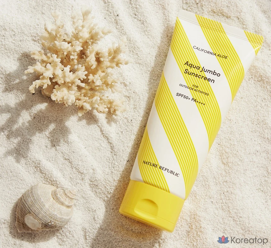 Солнцезащитный лосьон Nature Republic California Aloe Aqua Jumbo Sun Lotion SPF50+ PA++++, 250 мл, 1 шт.