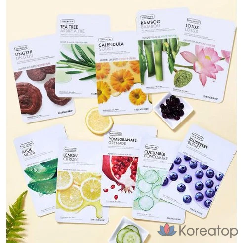 Успокаивающая тканевая маска для лица THE FACE SHOP Real nature aloe