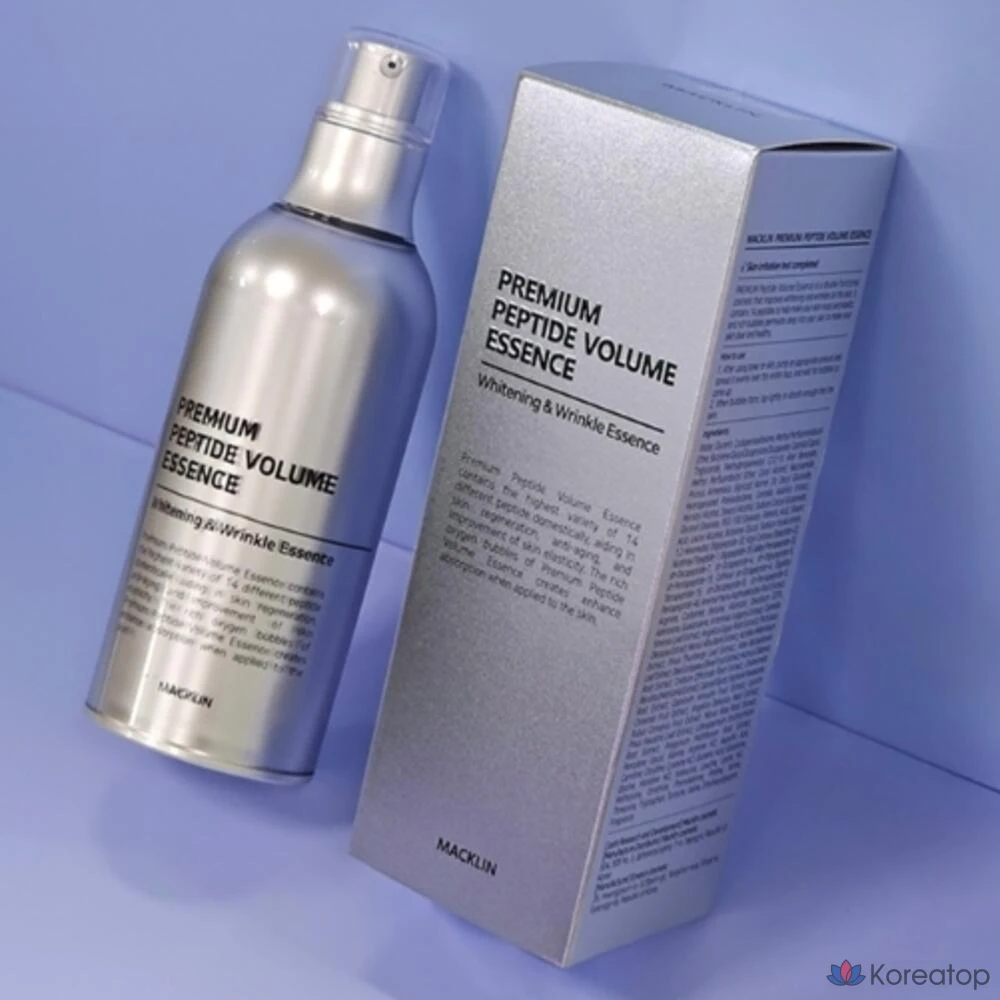 Эссенция для придания объема и отбеливания кожи Macklin Peptide Volume Whitening Essence, повышающая эластичность и разглаживающая морщины, увлажняющая косметическая эссенция, 100 мл.