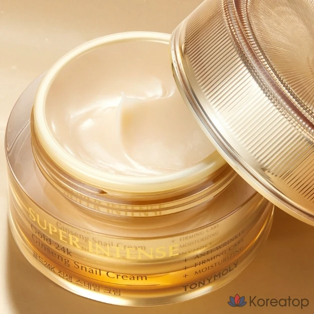 Крем для лица Tony Moly Super Intense Gold 24K с женьшенем и экстрактом улитки, 50 мл, 1 шт.