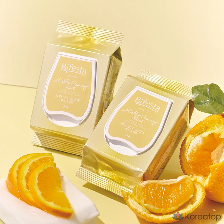 Очищающие мицеллярные салфетки Bifesta Perfect Glow, 46 салфеток, 1 упаковка