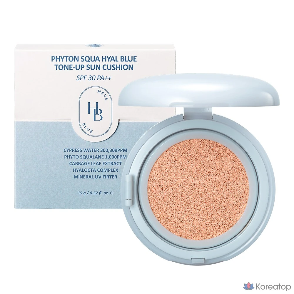 Hebblue Phyton Skua Hyal Blue Tone-Up Sun Cushion, 1 шт., 15 г