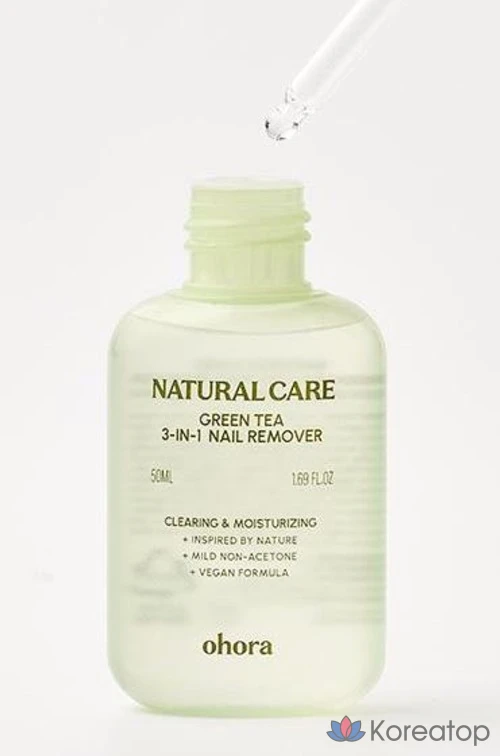 Средство для снятия лака Ohora Natural Care Green Tea 3 in 1, 50 мл, 1 шт.