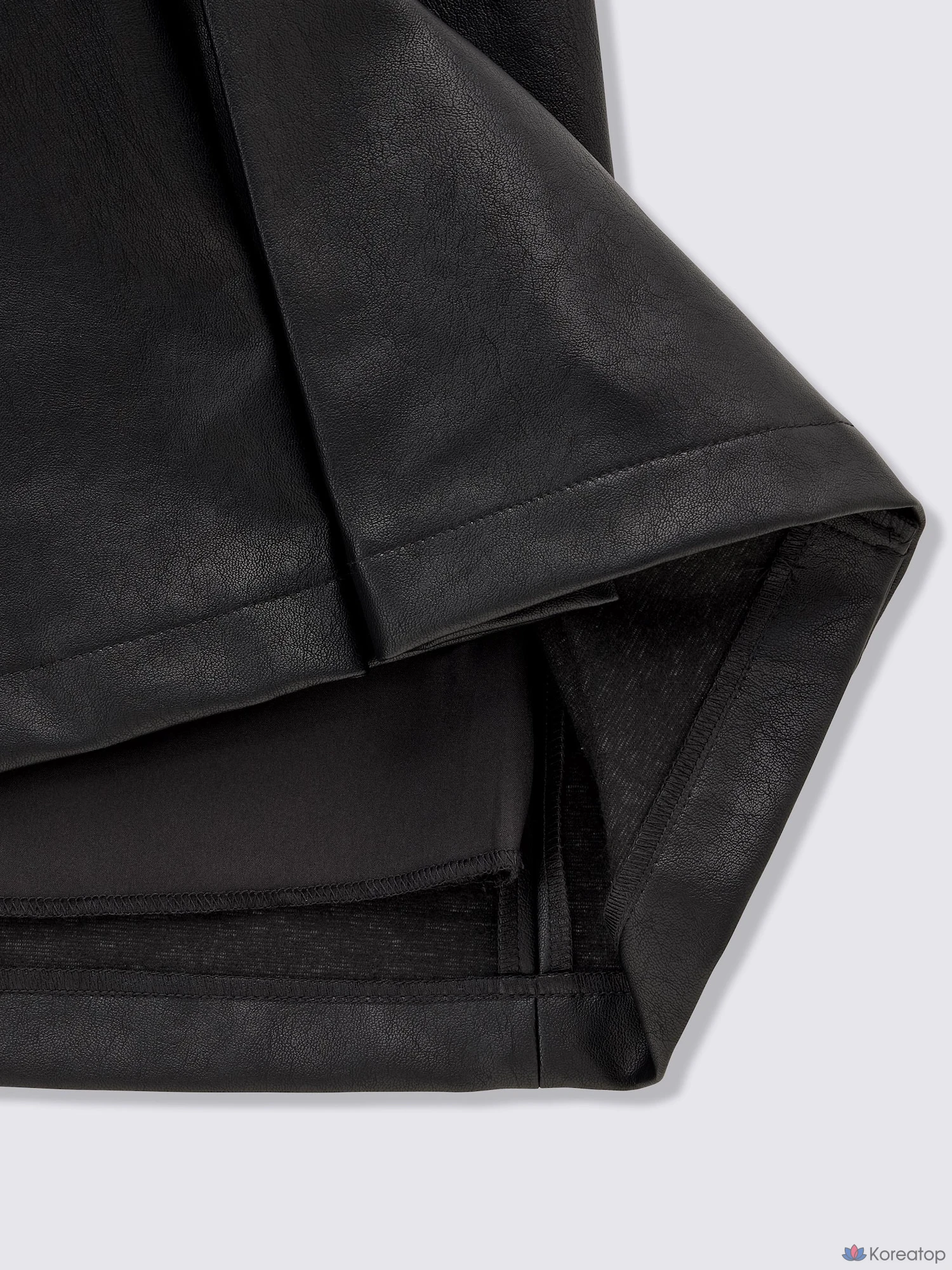 Юбка Uniqlo Box Pleated Skirt Faux Leather
