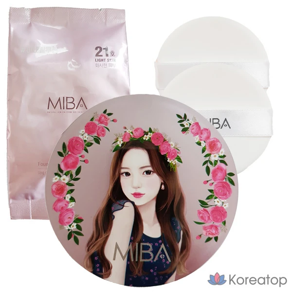 Тональный крем MIBA Ion Calcium King Cushion Foundation (основной продукт 24 г + сменный блок 24 г), № 23, 1 шт.