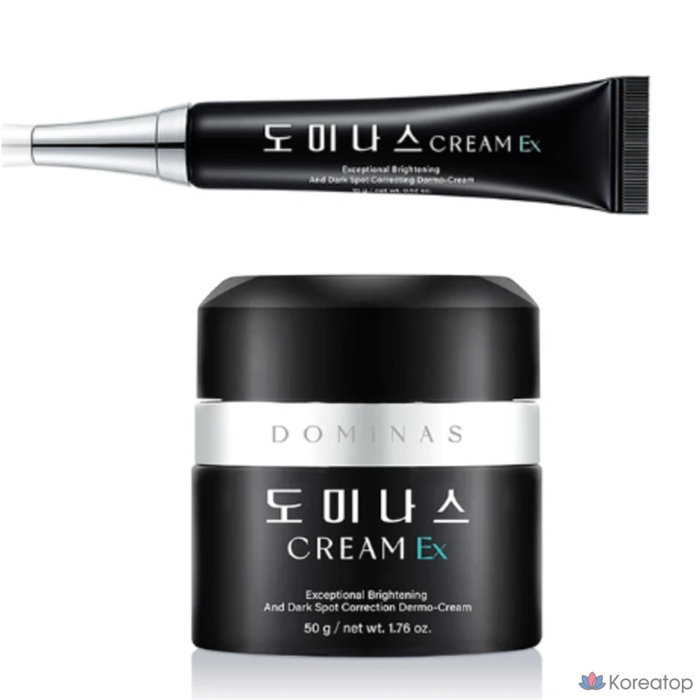 Крем Dominas Cream EX Taegeuk Pharmaceutical для отбеливания кожи и устранения веснушек, 50 г x 1 + 15 г x 3, 1 упаковка., фото 5