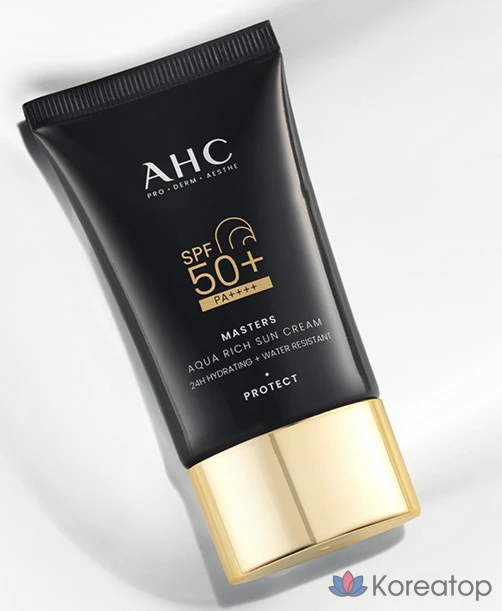 Солнцезащитный крем AHC Masters Aqua Rich Sun Cream SPF50+ PA++++, 50 мл, 1 шт., фото 4