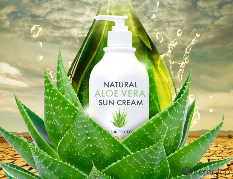 Натуральный солнцезащитный крем Ayodele с алоэ вера SPF50+ PA+++, 500 мл, 1 шт., фото 3