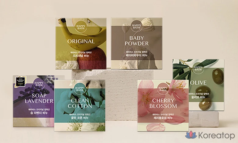 Мыло туалетное Happy Bath Original Collection Baby Powder Scent, 90 г, 16 шт., фото 5