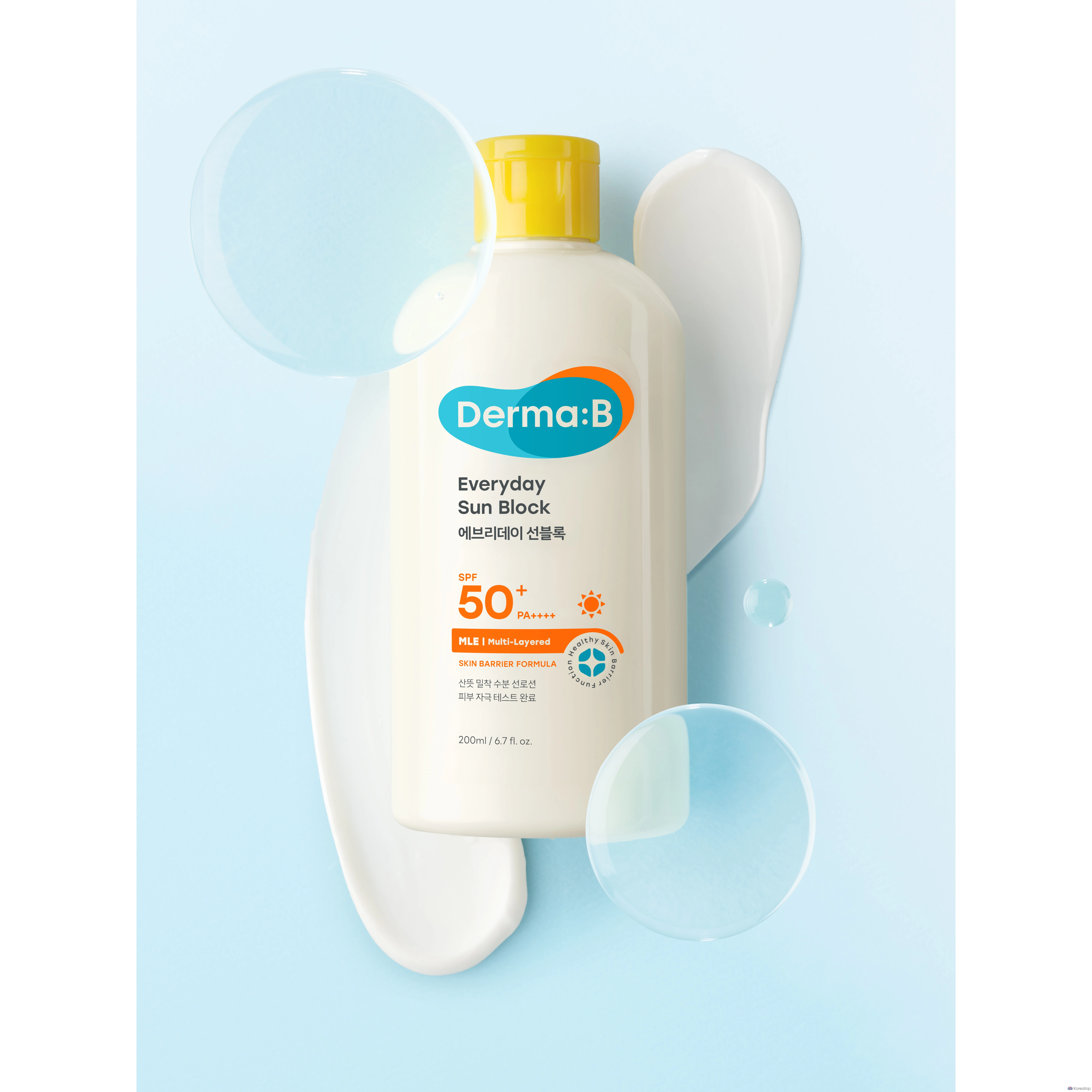 Солнцезащитный крем DERMA:B Everyday Sunblock SPF50+ PA++++, 200 мл, 1 шт.