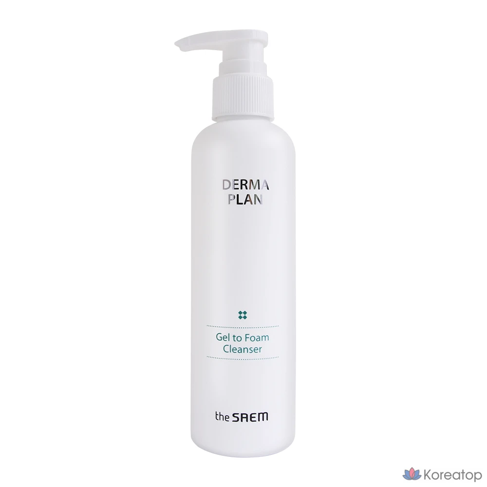 Очищающий гель-пенка The Saem Derma Plan, 180 мл, 1 шт.