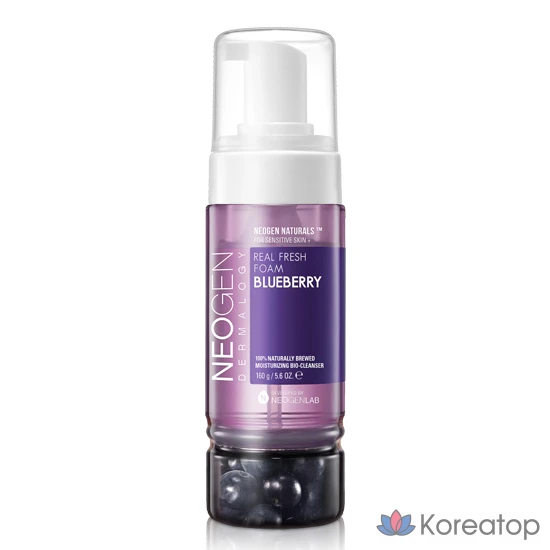 Очищающая пенка для лица Neogen Dermalogy Real Fresh Blueberry, 160 г, 1 шт.