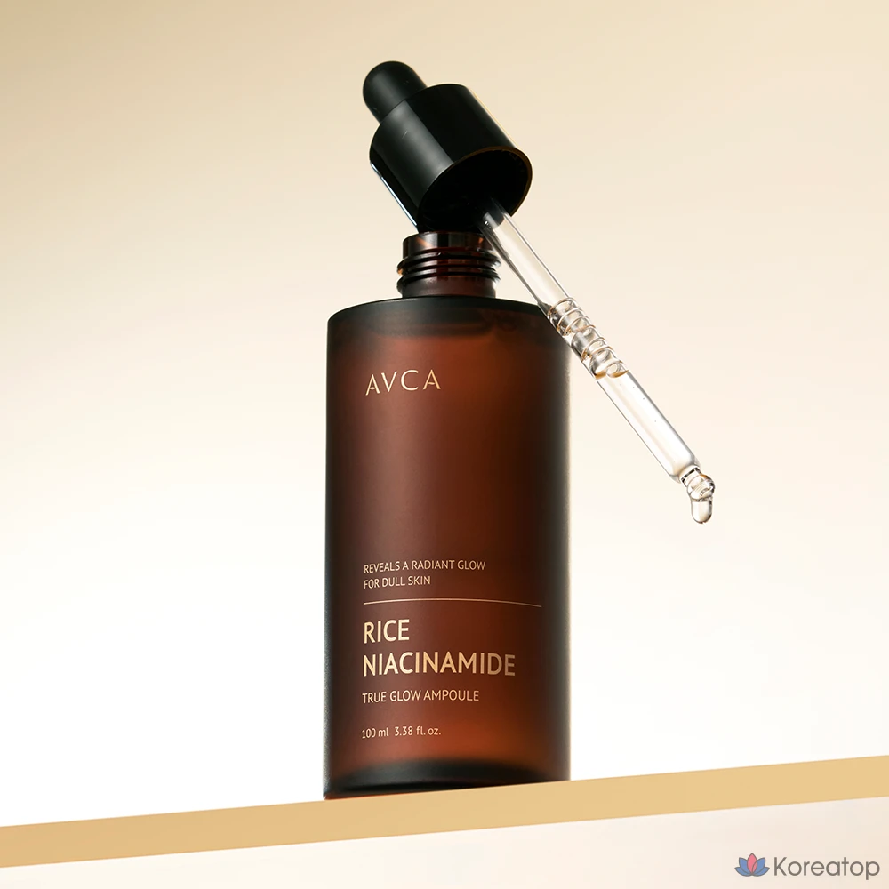 Отбеливающая ампула AVCA True Glow с рисом и ниацинамидом для веснушек, 100 мл, 1 шт.