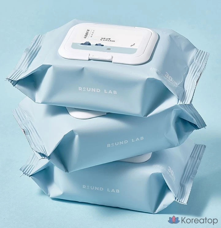 Салфетки для умывания Round Lab 1025 Dokdo, 30 листов, 1 упаковка.