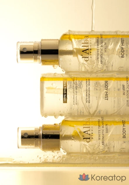 Ароматическая сыворотка-спрей для тела d'Alba с белым трюфелем 180 мл + балансирующий веганский гель для умывания 3 мл x 3 шт., 1 упаковка