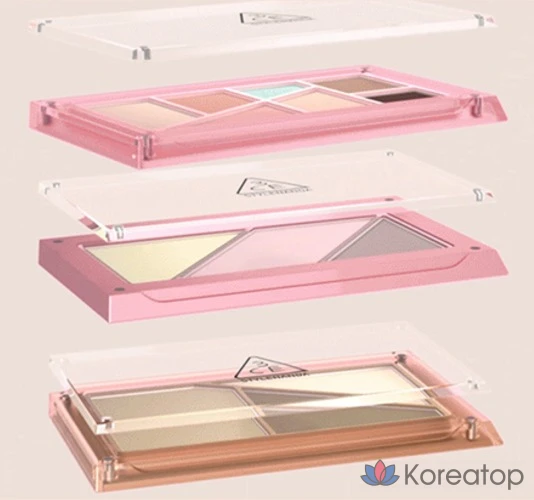 Контурная палетка 3CE Layer It All Contour Palette, оттенок 2 Ash Brown, 9.5 г, 1 шт.