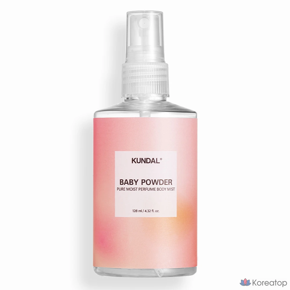 Спрей для тела Kundal Pure с ароматом детской присыпки, 128 мл, 1 шт.