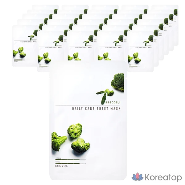 Тканевая маска для лица Eunyul Broccoli Daily Care, 1 упаковка, 30 листов