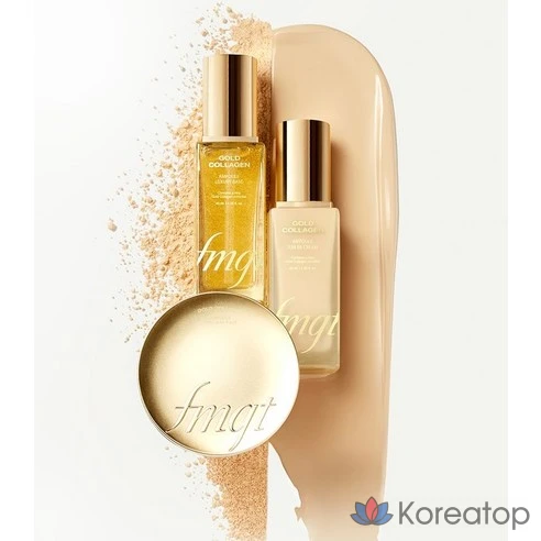 Тональный крем с коллагеном The Face Shop FMGT Gold Collagen Ampoule Glow Foundation, натуральный бежевый