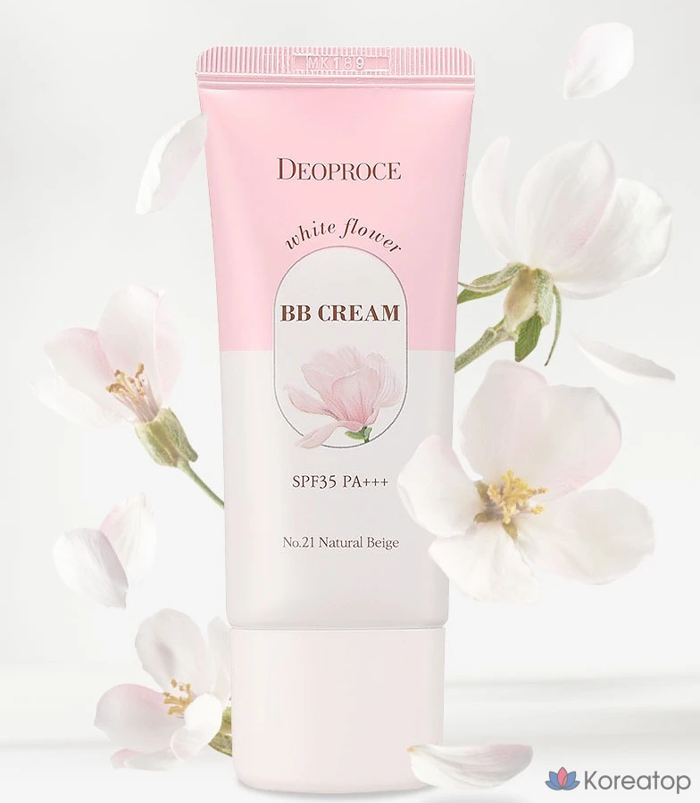 BB-крем Deoproce White Flower SPF35 PA+++, № 21 Натуральный бежевый, 30 г, 1 шт., фото 3
