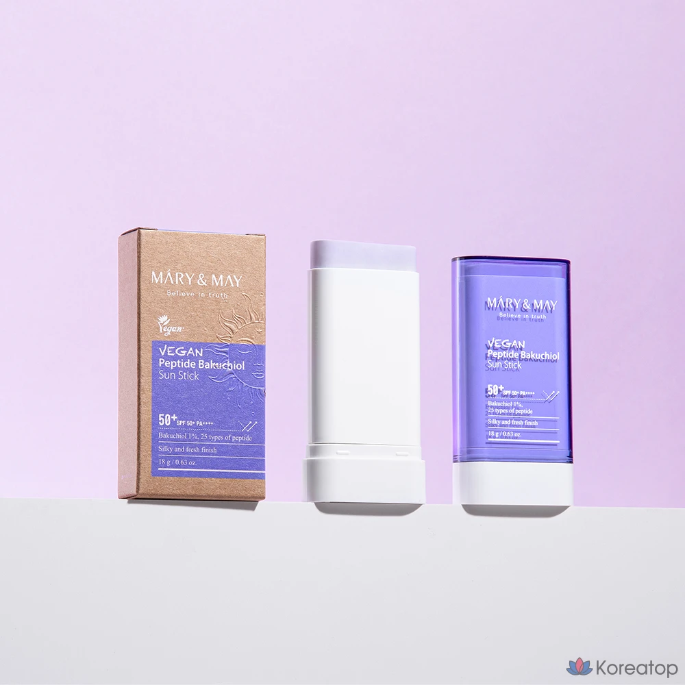 Солнцезащитный стик Mary&amp;May Peptide Bakuchiol Sun Stick SPF50+ PA++++, 1 шт.