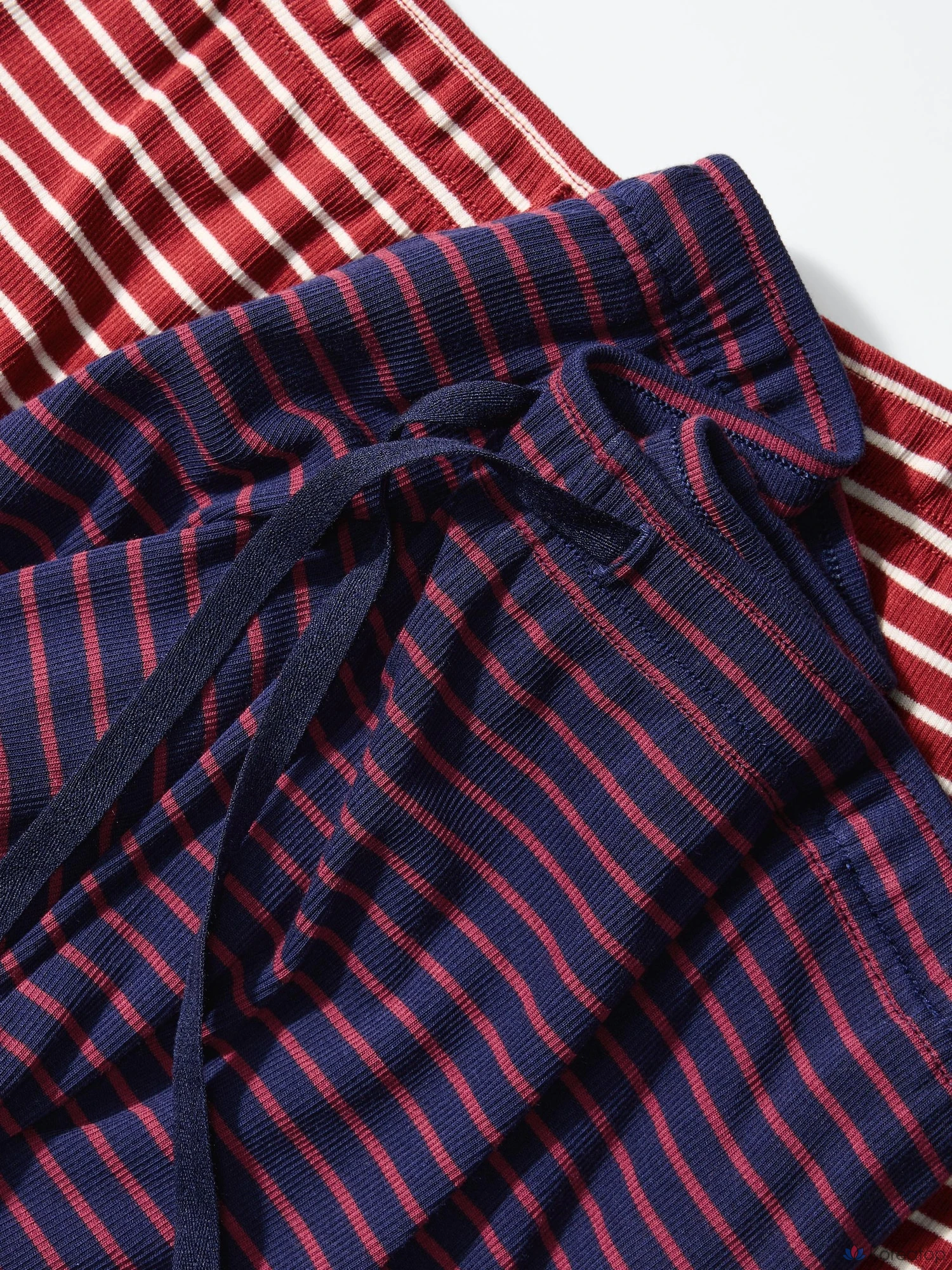 Брюки Uniqlo Rib Wide Easy Pants, в полоску